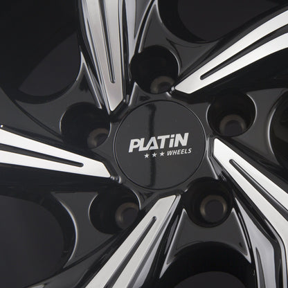Platin P 107 Diamant Schwarz Frontpoliert Alufelge 7.5x19 Zoll ET49 LK 5x112 ML66.6 – Bild 5