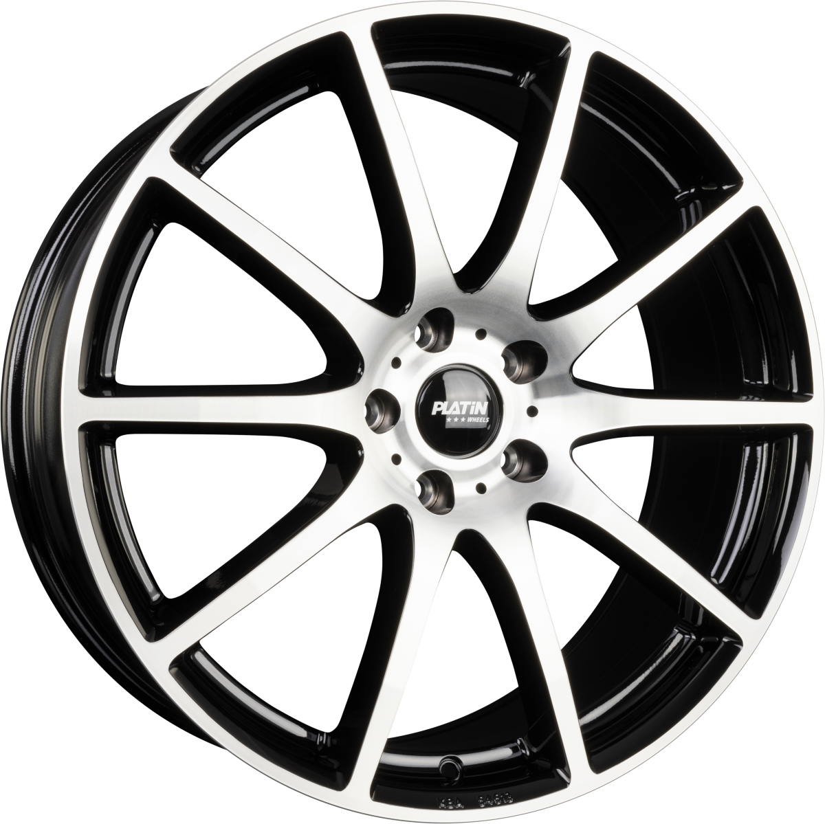 Platin P 113 Black Polished Alufelge 8x19 Zoll ET35 LK 5x112 ML66.6 – Bild 2