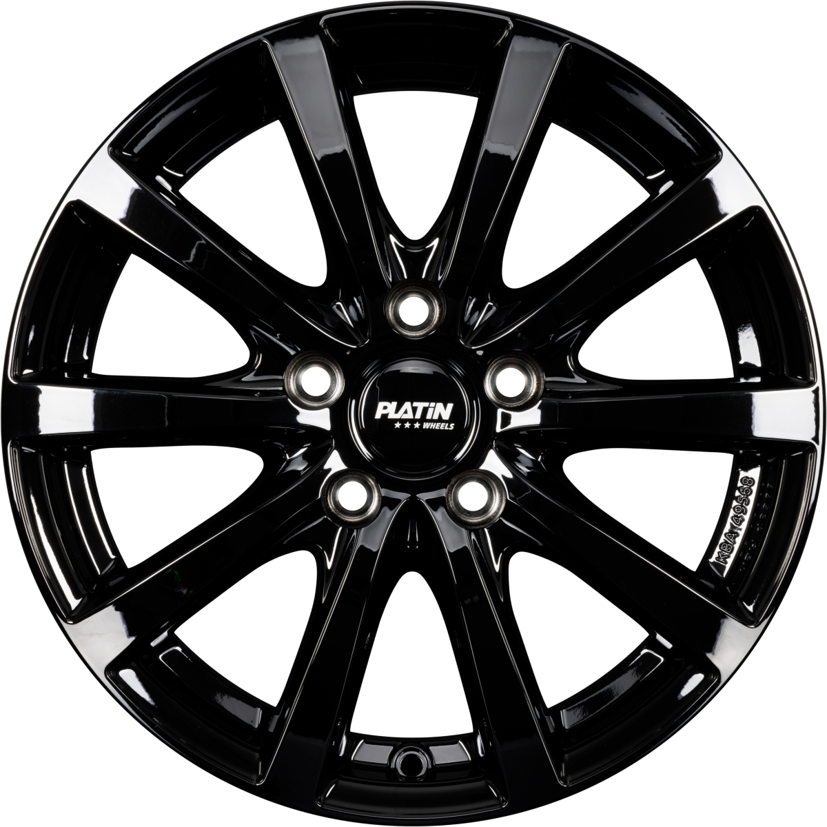 Platin P 69 Black Shiny Alufelge 8x18 Zoll ET35 LK 5x114.3 ML72.6