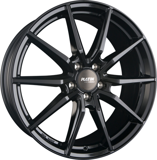 Platin P 109 Glossy Black Alufelge 8x18 Zoll ET39 LK 5x112 ML66.6 – Bild 2