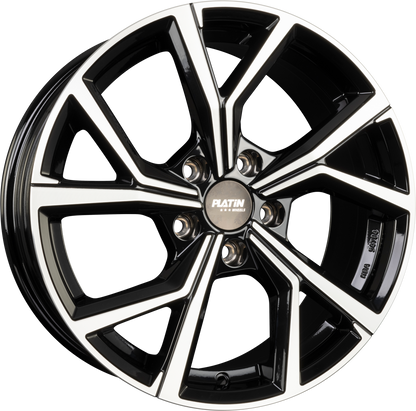 Platin P 115 Black Polished Alufelge 6.5x17 Zoll ET45 LK 5x114.3 ML72.6 – Bild 2
