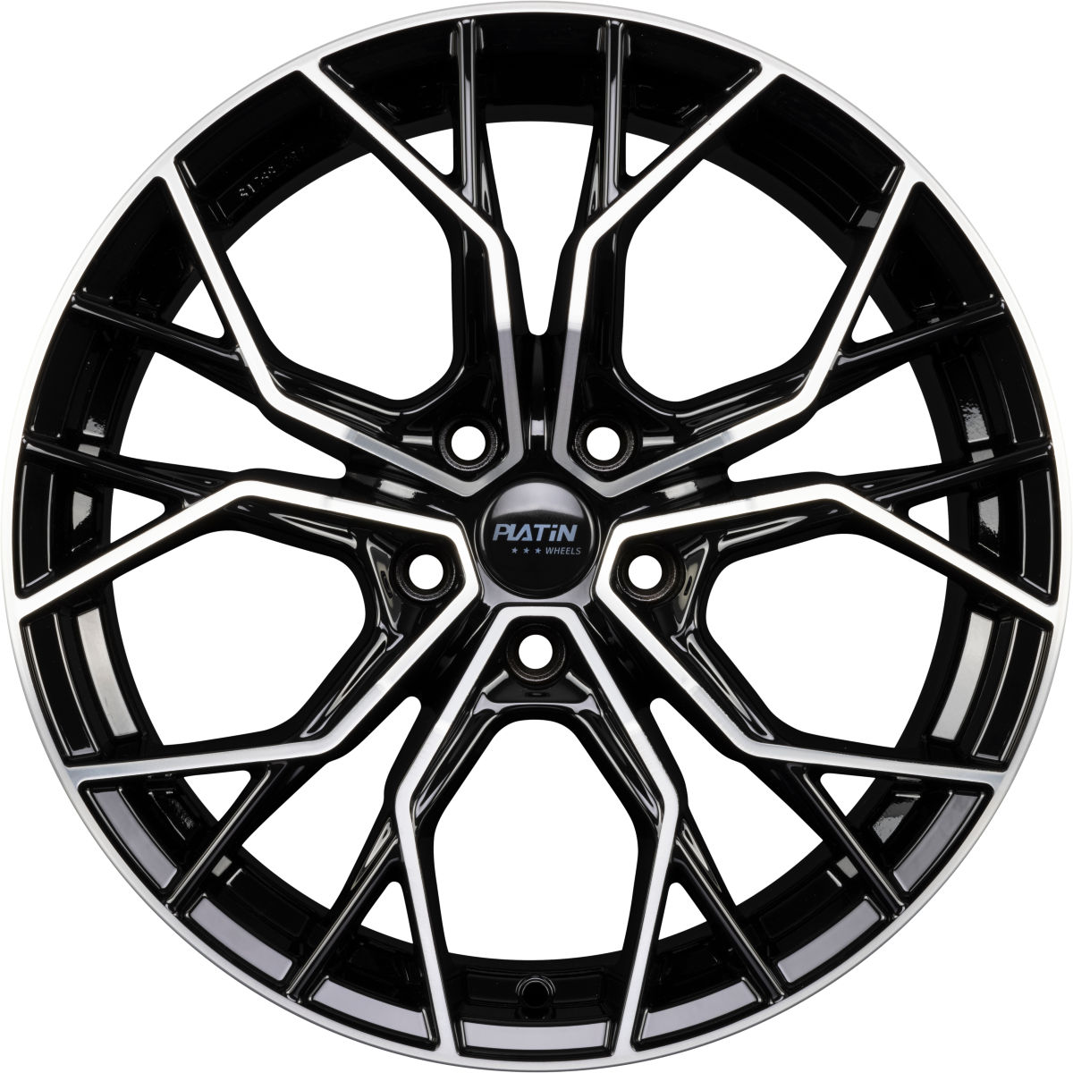 Platin P 118 Black Polished Alufelge 8x18 Zoll ET45 LK 5x114.3 ML73.1