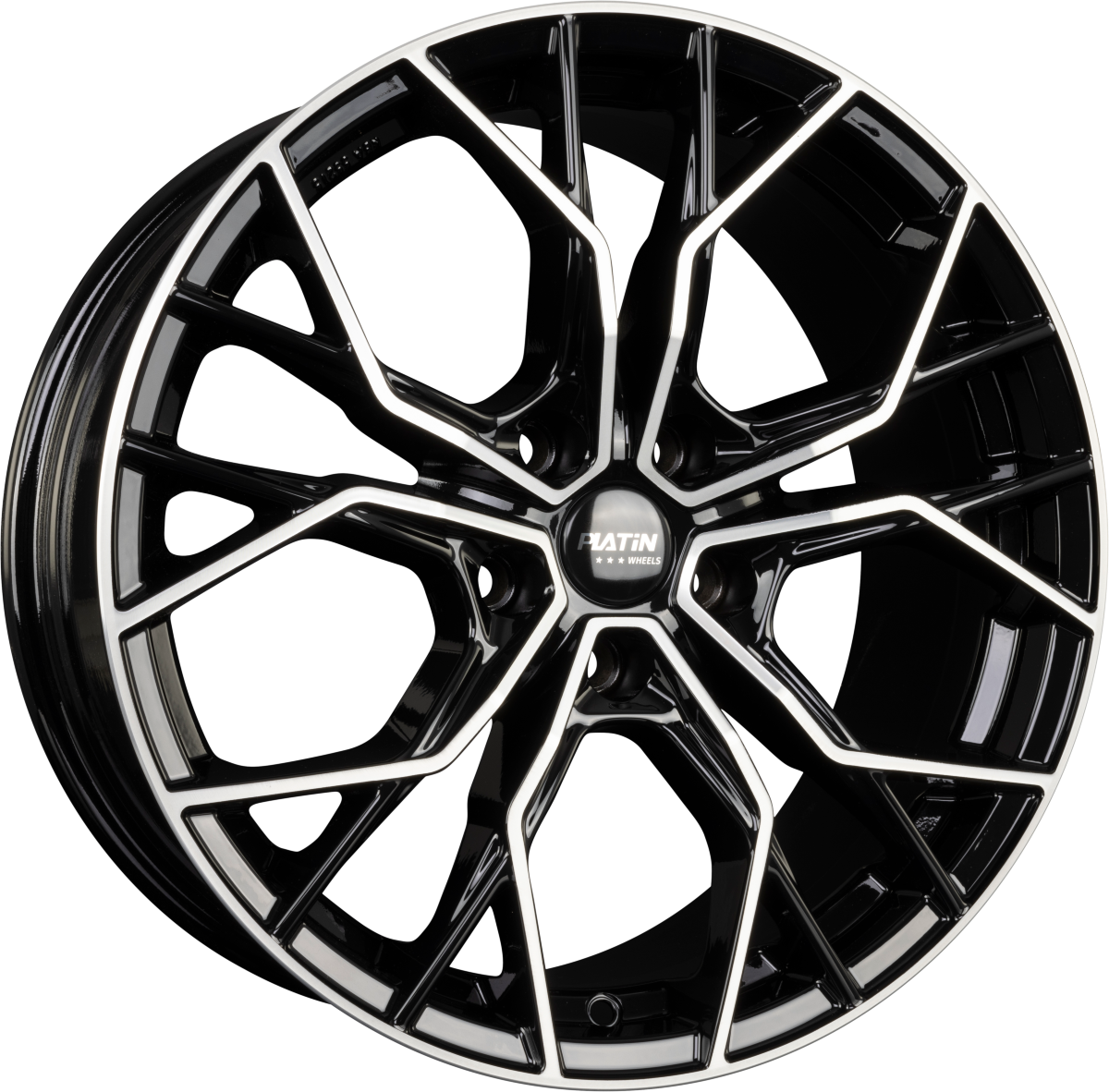 Platin P 118 Black Polished Alufelge 8x18 Zoll ET34 LK 5x120 ML72.6 – Bild 2