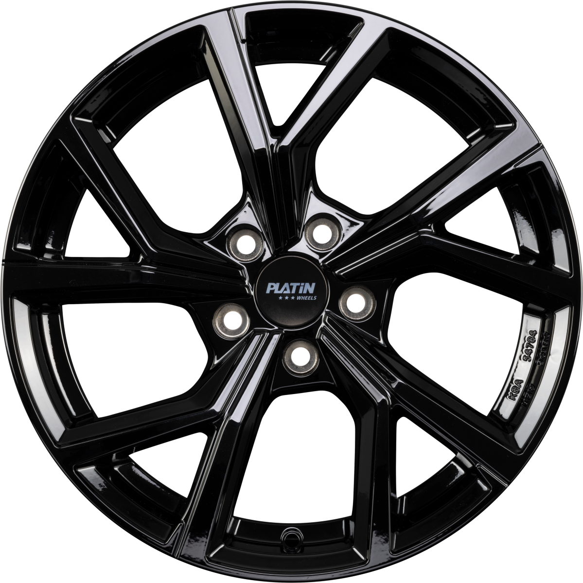 Platin P 115 Black Shiny Alufelge 7.5x18 Zoll ET50.5 LK 5x108 ML63.4