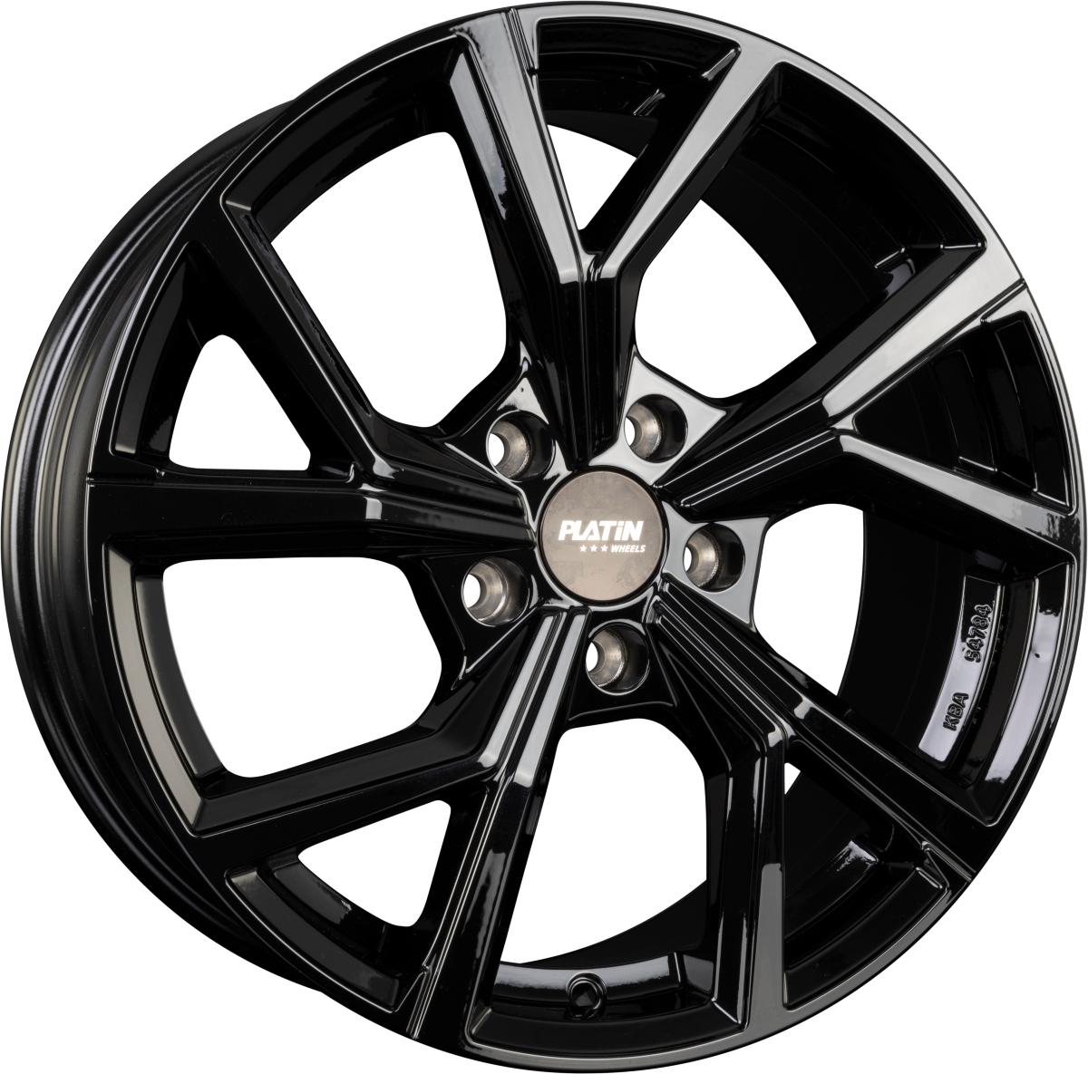 Platin P 115 Black Shiny Alufelge 7.5x18 Zoll ET50.5 LK 5x108 ML63.4 – Bild 2