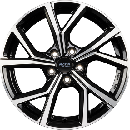 Platin P 115 Black Polished Alufelge 7.5x18 Zoll ET49 LK 5x108 ML65.1
