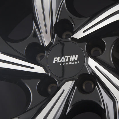 Platin P 107 Diamant Schwarz Frontpoliert Alufelge 7.5x19 Zoll ET50 LK 5x112 ML57.1 – Bild 5
