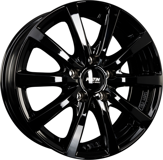 Platin P 69 Black Shiny Alufelge 7x17 Zoll ET50.1 LK 5x108 ML63.4 – Bild 2