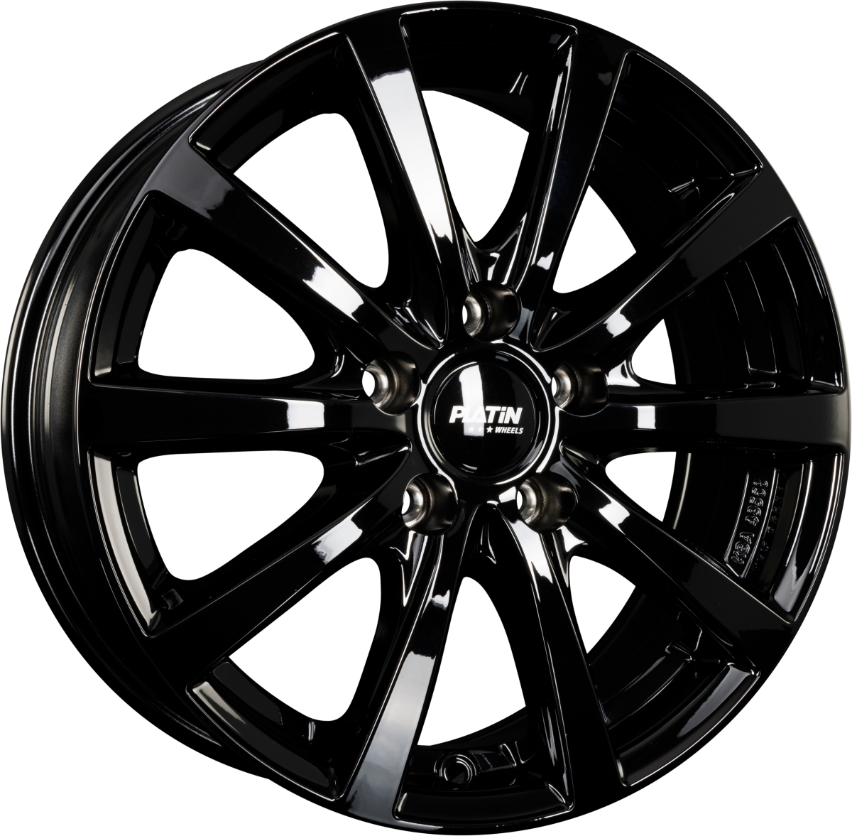 Platin P 69 Black Shiny Alufelge 6.5x16 Zoll ET37.6 LK 4x108 ML65.1 – Bild 2
