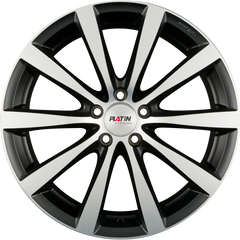 Platin P 66 Schwarz Matt Poliert Alufelge 8x19 Zoll ET45.1 LK 5x112 ML66.6