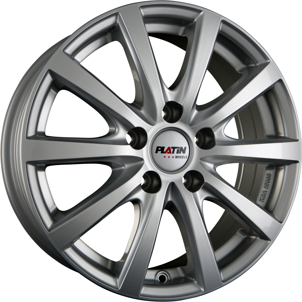 Platin P 69 Polar Silber Alufelge 6x15 Zoll ET43.1 LK 5x112 ML57.1 – Bild 2