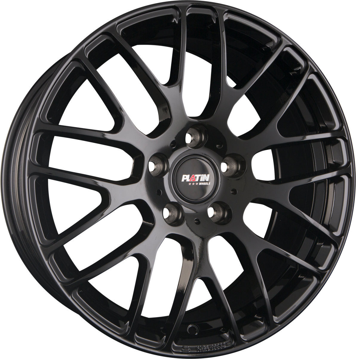 Platin P 70 Black Glossy Alufelge 8x19 Zoll ET45 LK 5x112 ML66.6 – Bild 2