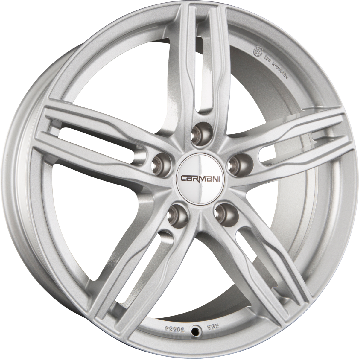 Carmani CA14 Paul Kristall Silber (KS) Alufelge 7x16 Zoll ET38 LK 5x114.3 ML72.6 – Bild 2