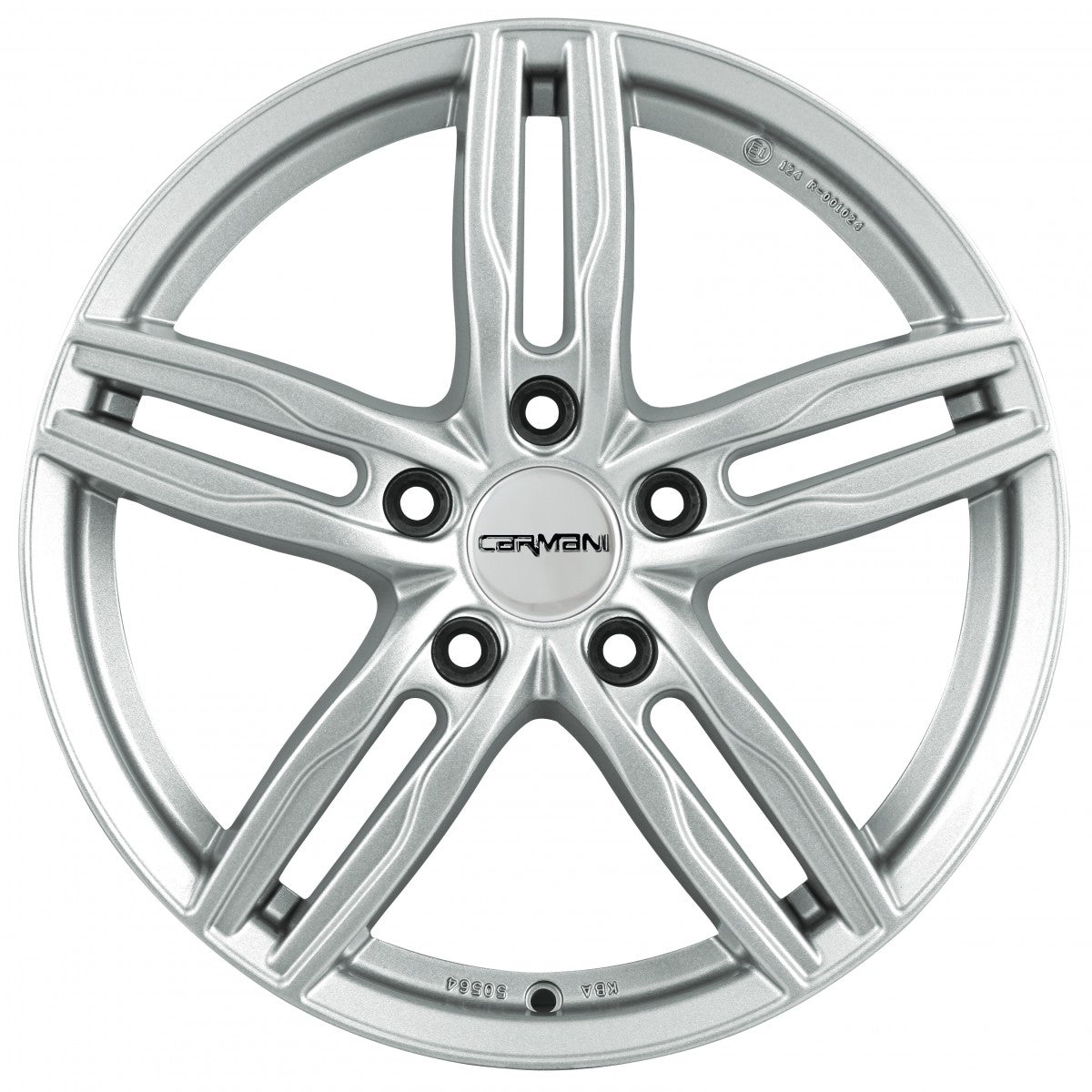 Carmani 14 Paul kristallsilber Alufelge 6.5x16 Zoll ET38 LK 5x100 ML63.4
