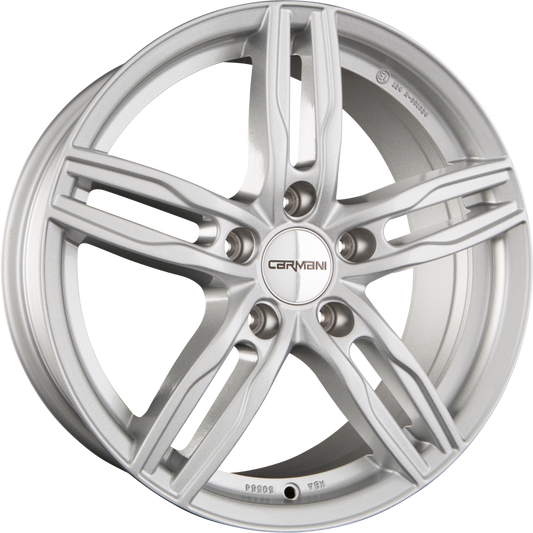 Carmani CA14 Paul Kristall Silber (KS) Alufelge 7.5x17 Zoll ET38 LK 5x114.3 ML72.6 – Bild 2