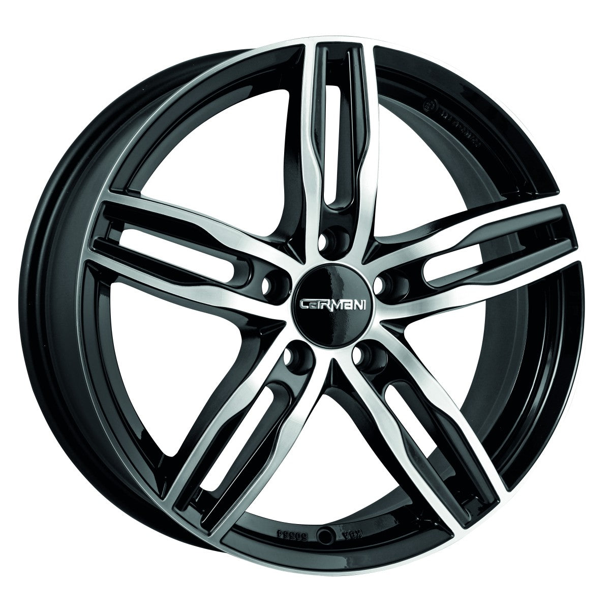 Carmani 14 Paul black polish Alufelge 6.5x16 Zoll ET50 LK 5x112 ML57.1