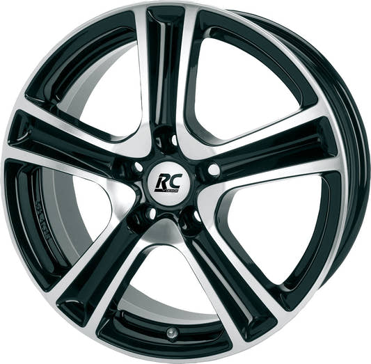 RC-Design RC19 schwarz front-poliert Alufelge 5x15 Zoll ET32 LK 4x100 ML60.1