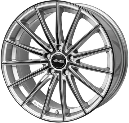 Brock B36 kristallsilber-black lackiert 8x18 ET45 - LK5/114.3 ML72.6