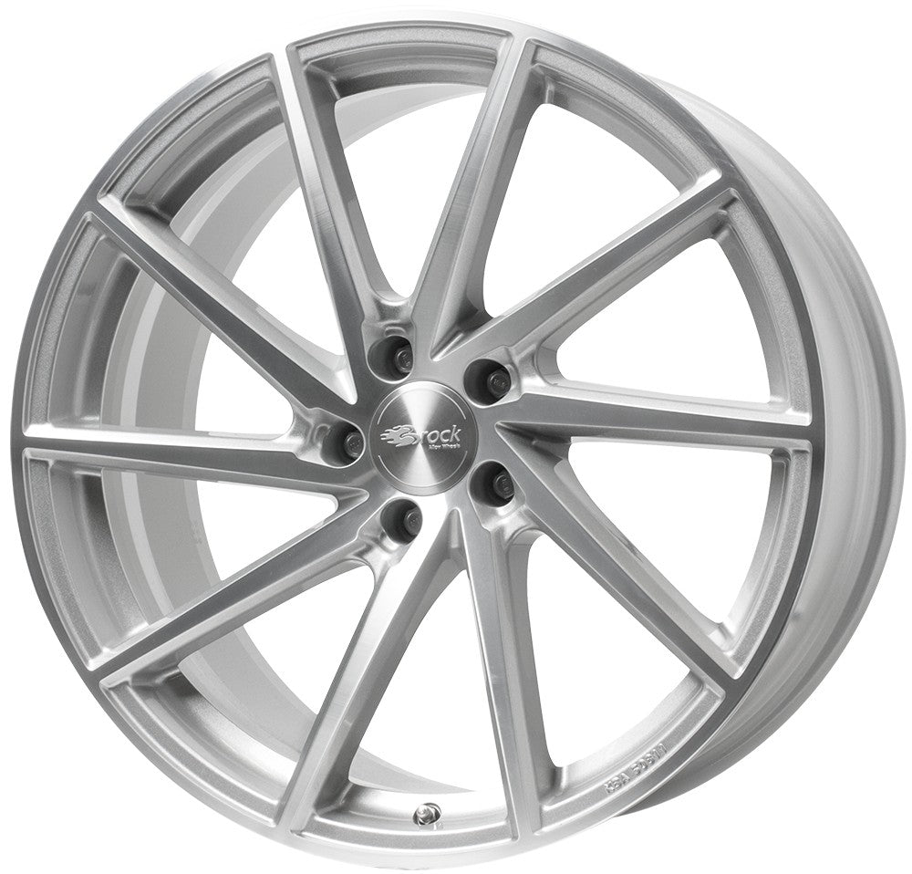 Brock B37 kristallsilber front-poliert 8x18 ET44 - LK5/112 ML57.1