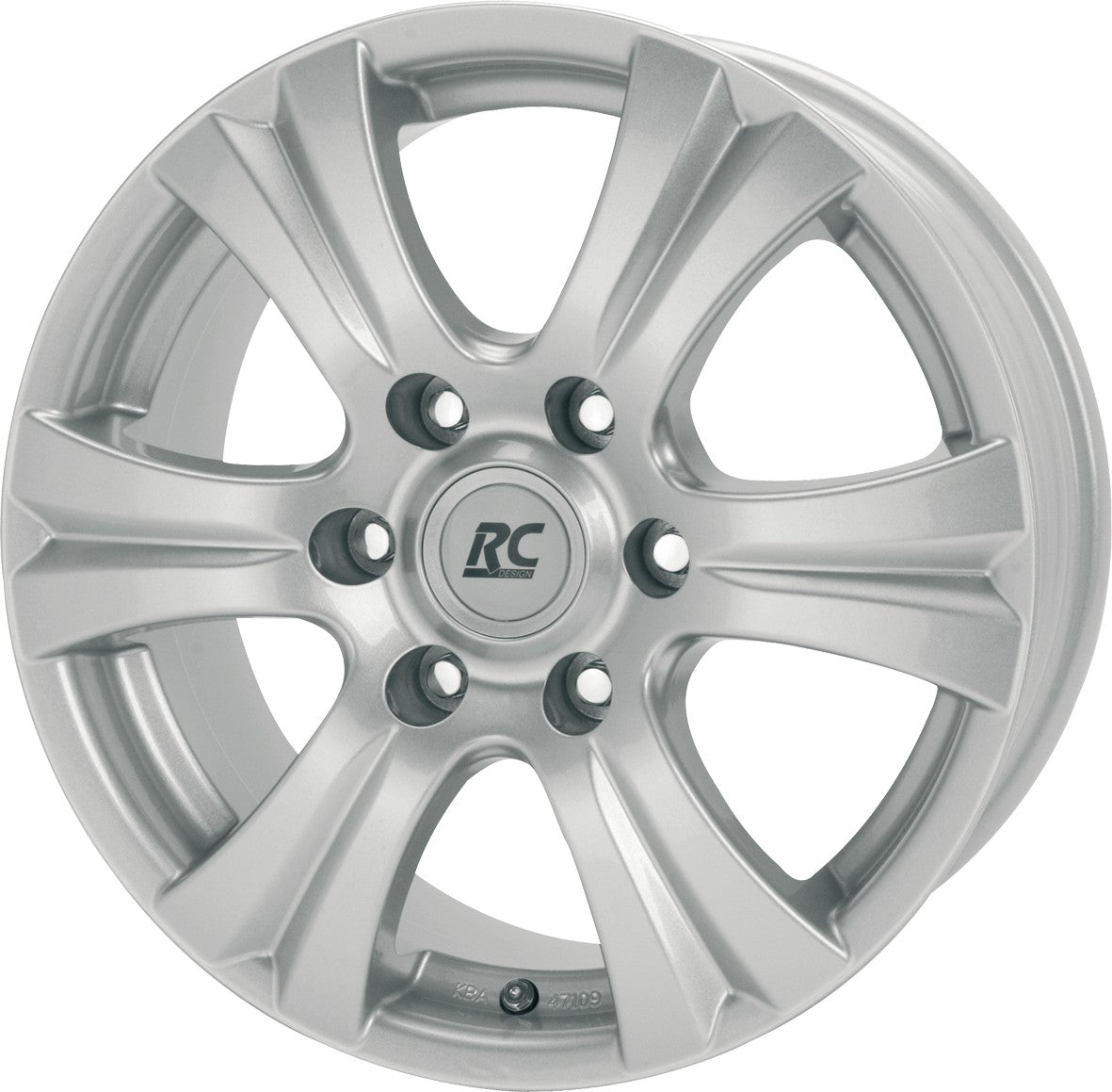 RC-Design RC14 SUV 6-Loch kristallsilber lackiert Alufelge 7.5x17 Zoll ET40 LK 6x114.3 ML66.1