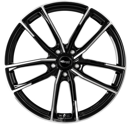 Brock B38 schwarz front-poliert 8x19 ET38 - LK5/114.3 ML72.6