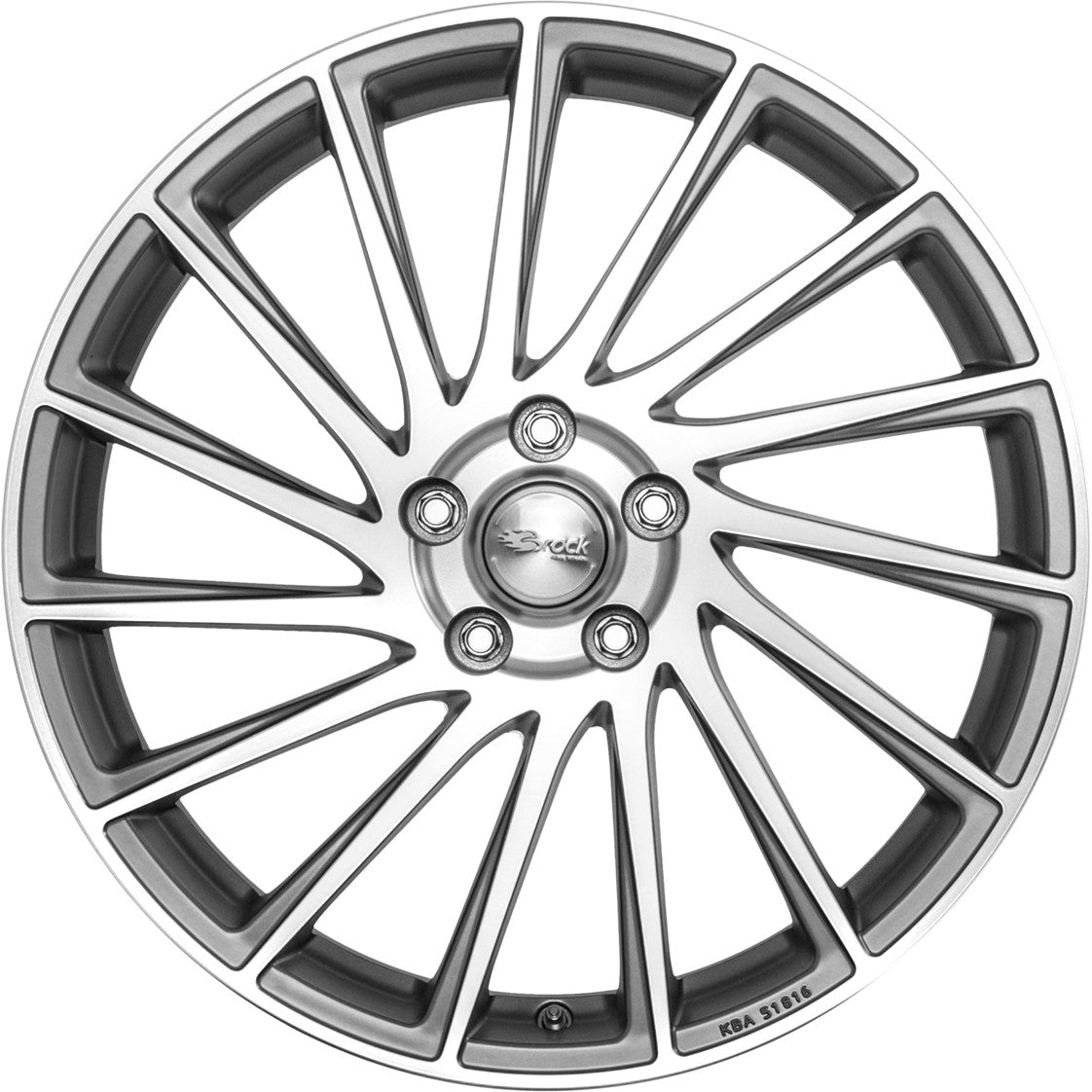 Brock B39 ferric grey voll-poliert 7x17 ET45 - LK5/114.3 ML72.6