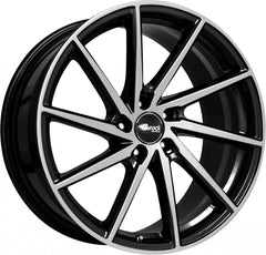 Brock B37 schwarz glanz voll-poliert Alufelge 8.5x19 Zoll ET54 LK 5x114.3 ML66.1