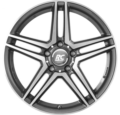 RC-Design RCD17 himalaya-grey front-poliert Alufelge 6.5x17 Zoll ET44 LK 5x112 ML66.6 – Bild 2
