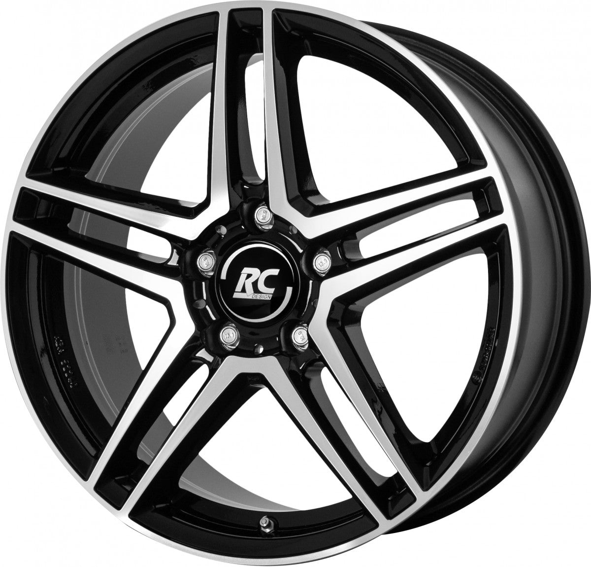 RC-Design RCD17 schwarz front-poliert Alufelge 6.5x17 Zoll ET49 LK 5x112 ML66.6