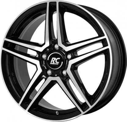 RC-Design RCD17 schwarz front-poliert Alufelge 6.5x17 Zoll ET49 LK 5x112 ML66.6