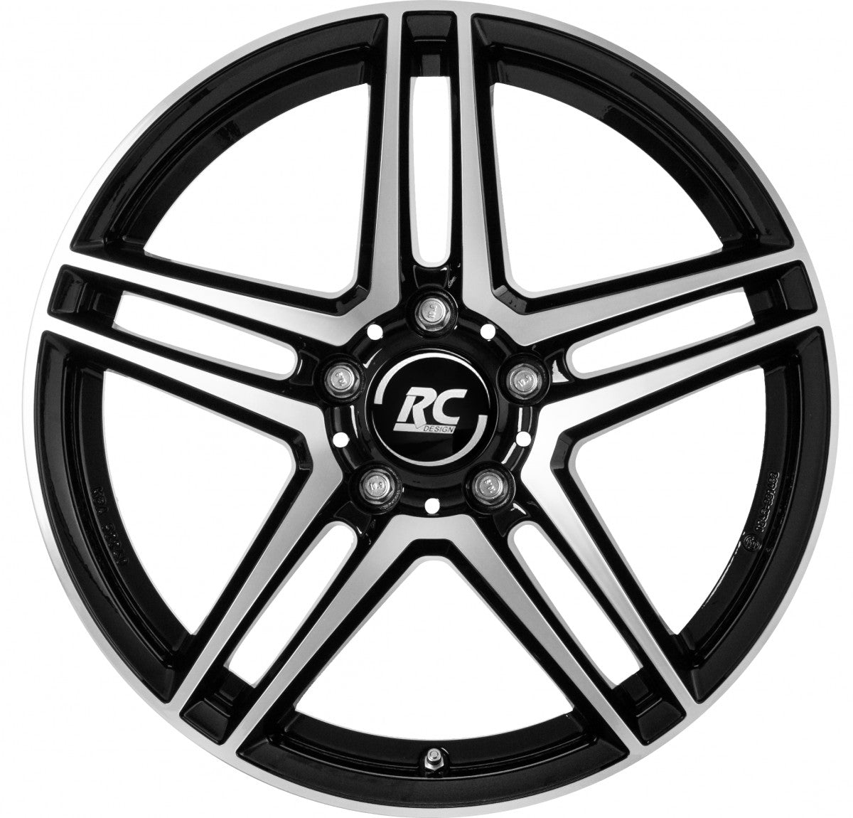 RC-Design RCD17 schwarz front-poliert Alufelge 6.5x17 Zoll ET49 LK 5x112 ML66.6 – Bild 2