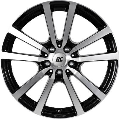 RC-Design RC25T schwarz front-poliert Alufelge 7x17 Zoll ET46 LK 5x108 ML65.1 – Bild 2