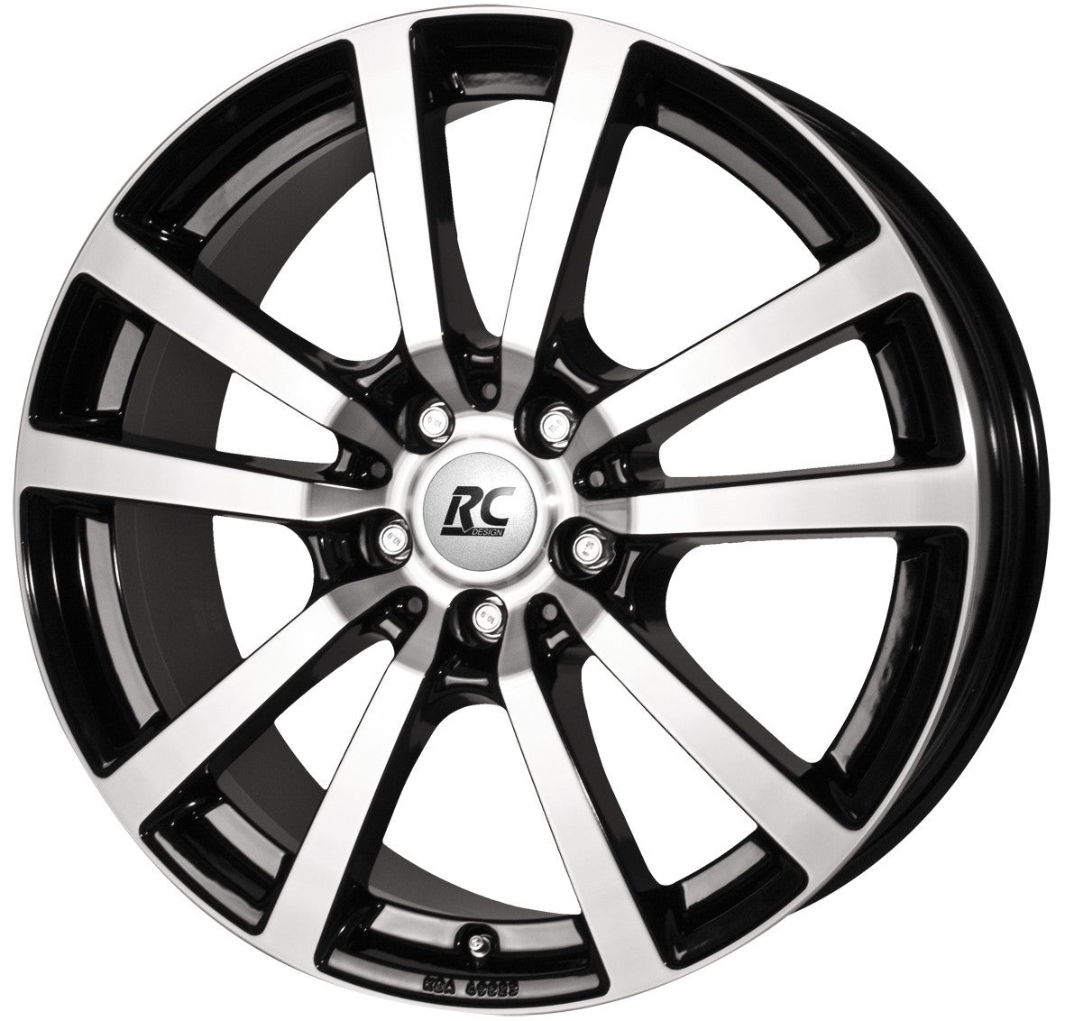 RC-Design RC25T schwarz front-poliert Alufelge 7x17 Zoll ET51 LK 5x112 ML66.6