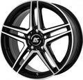 RC-Design RCD17 schwarz front-poliert Alufelge 8.5x19 Zoll ET54 LK 5x112 ML66.6
