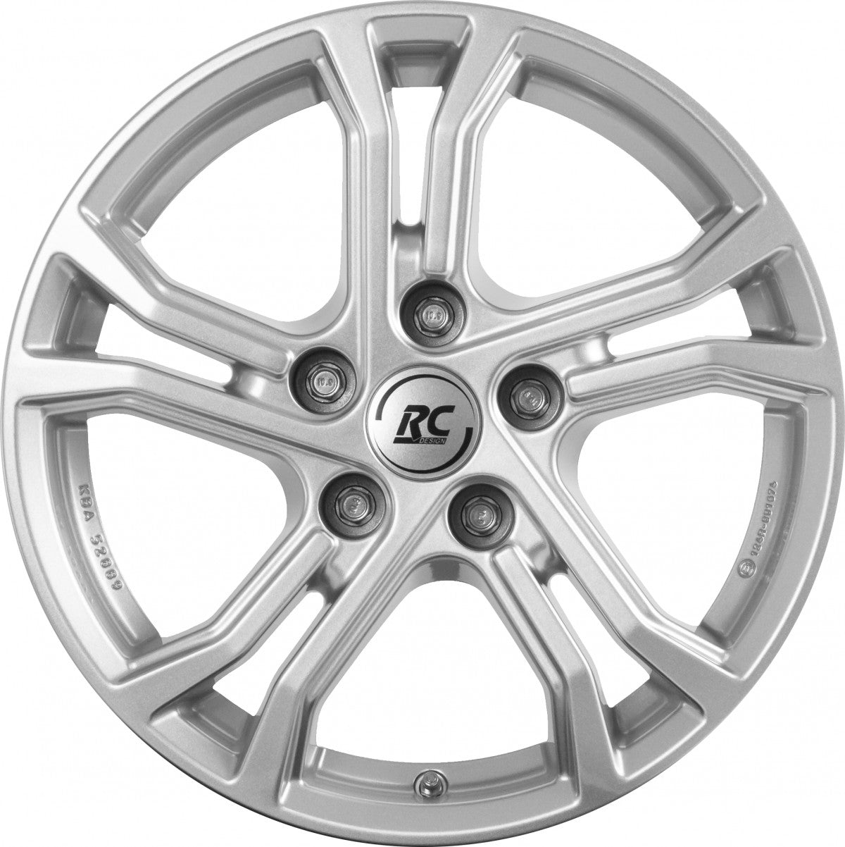 RC-Design TDG2 kristallsilber lackiert Alufelge 7.5x17 Zoll ET40 LK 5x114.3 ML60.1 – Bild 2