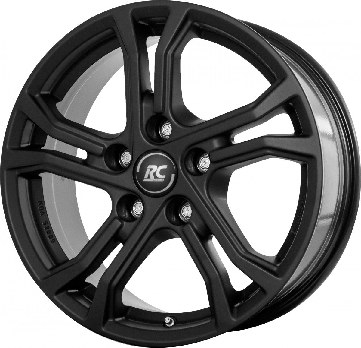 RC-Design TDG2 satin-black matt-lackiert Alufelge 7.5x17 Zoll ET40 LK 5x114.3 ML60.1