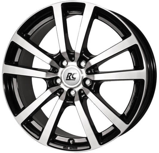 RC-Design RC25T schwarz front-poliert Alufelge 6.5x16 Zoll ET60 LK 5x160 ML65.1