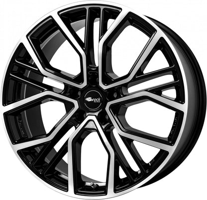 Brock B41 schwarz front-poliert 8.5x19 ET57 - LK5/112 ML66.6