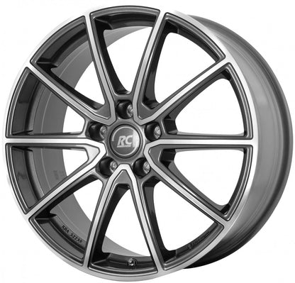 RC-Design RC32 himalaya-grey front-poliert Alufelge 7.5x19 Zoll ET53 LK 5x112 ML66.6