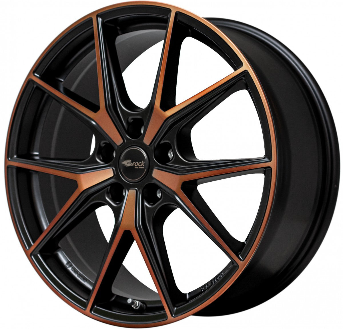 Brock B40 black-orange matt-lackiert 8x19 ET49 - LK5/112 ML57.1
