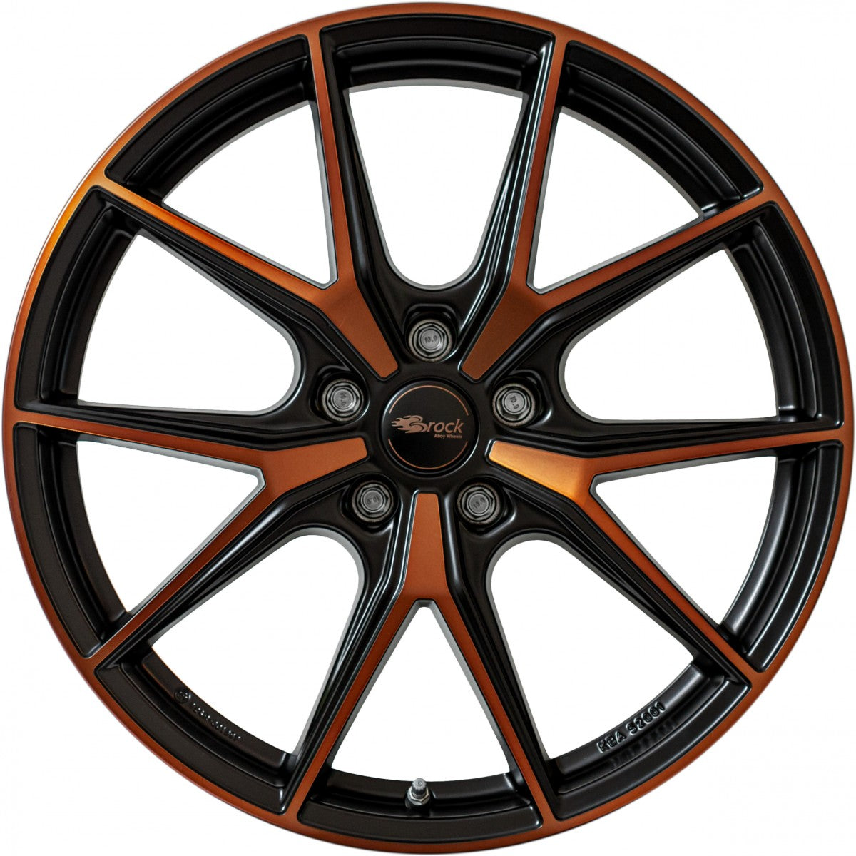 Brock B40 black-orange matt-lackiert 8x19 ET49 - LK5/112 ML57.1