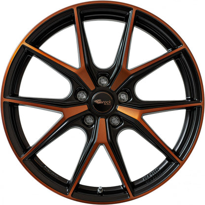 Brock B40 black-orange matt-lackiert 8x19 ET49 - LK5/112 ML57.1