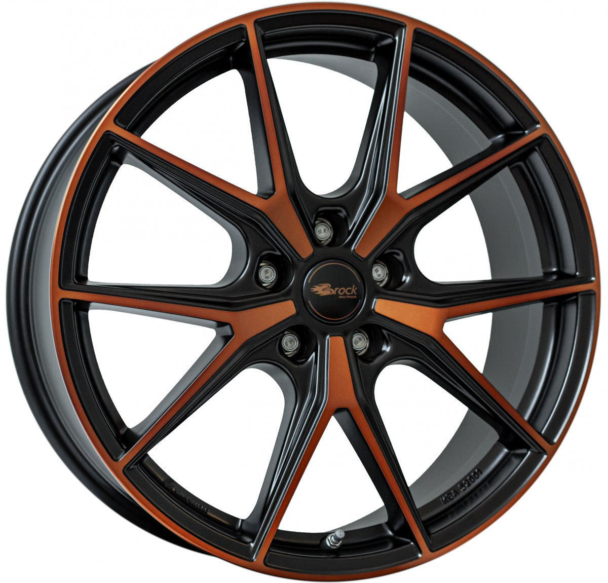 Brock B40 black-orange matt-lackiert 8x19 ET45 - LK5/112 ML57.1