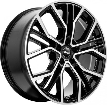 Brock B41 schwarz front-poliert 11x21 ET58 - LK5/130 ML71.6