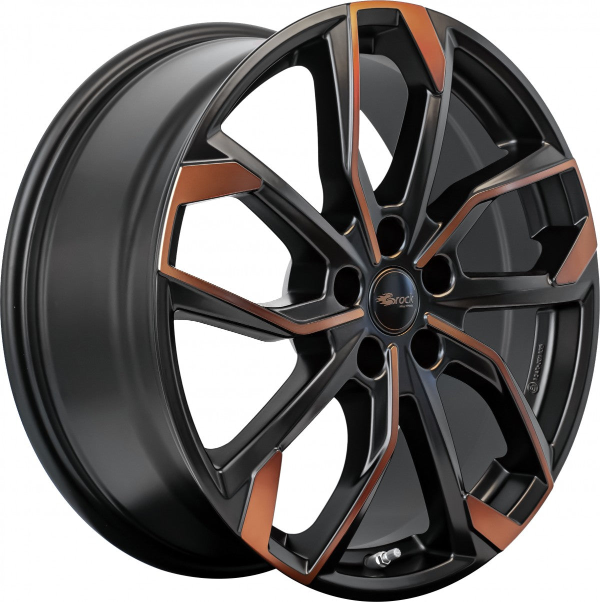 RC-Design RC34 black orange matt Alufelge 8x18 Zoll ET40 LK 5x112 ML57.1 – Bild 6