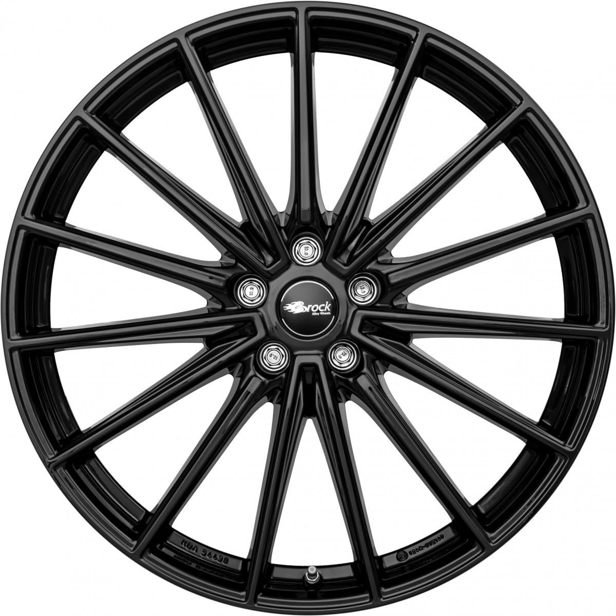 Brock B43 schwarz glanz 8x19 ET55 - LK5/108 ML63.4