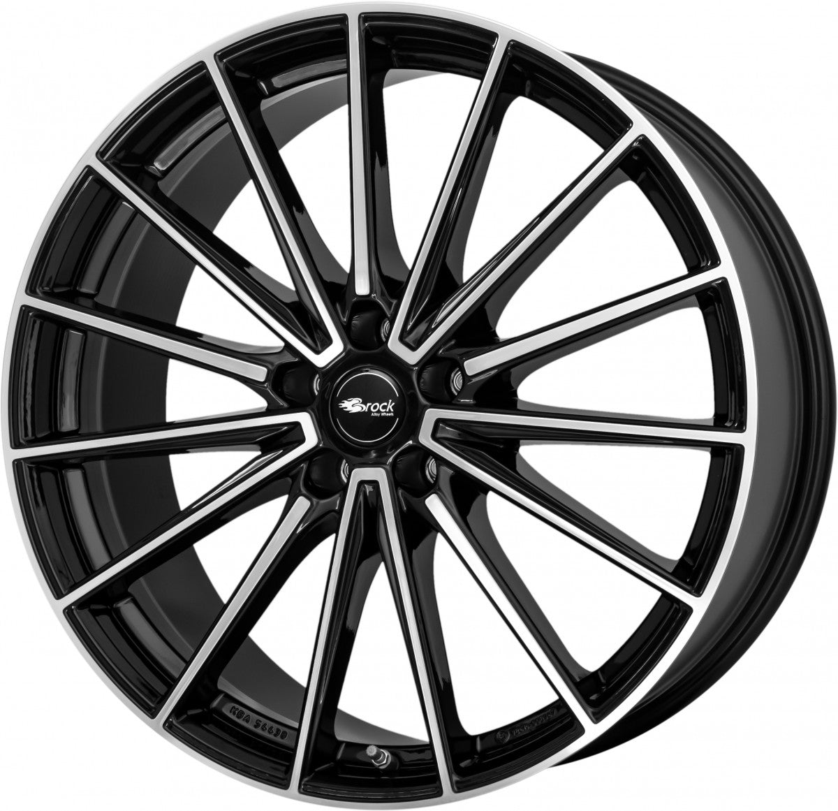 Brock B43 schwarz glanz front-poliert 8.5x19 ET38 - LK5/112 ML57.1