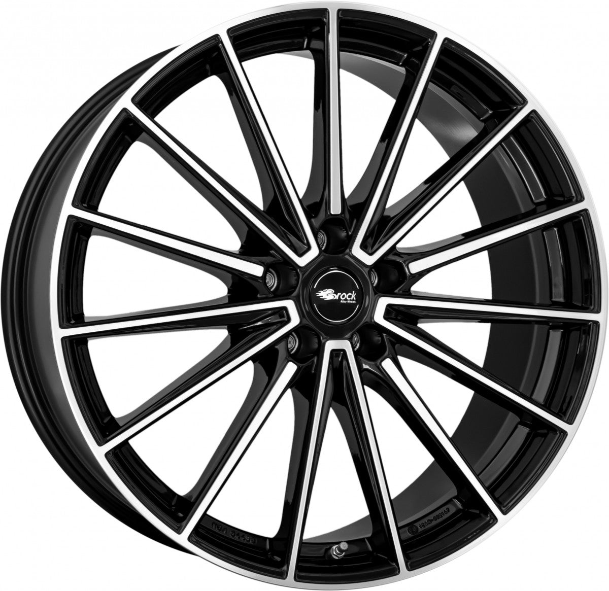 Brock B43 schwarz glanz front-poliert 8.5x19 ET38 - LK5/112 ML57.1