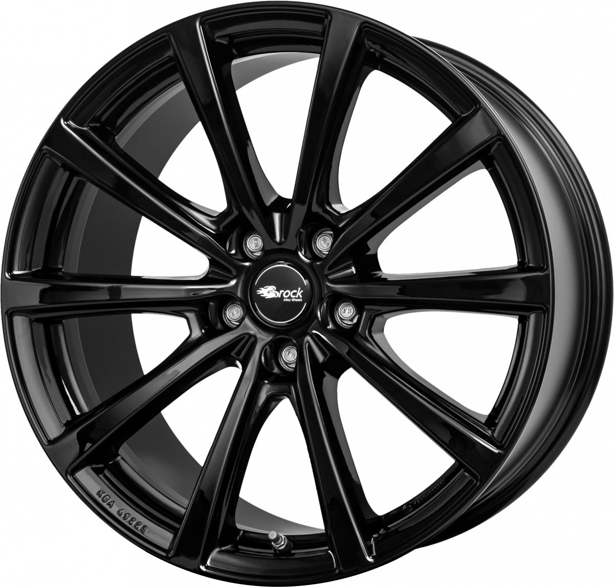 Brock B32 schwarz lackiert 9.5x19 ET45 - LK5/114.3 ML64.1