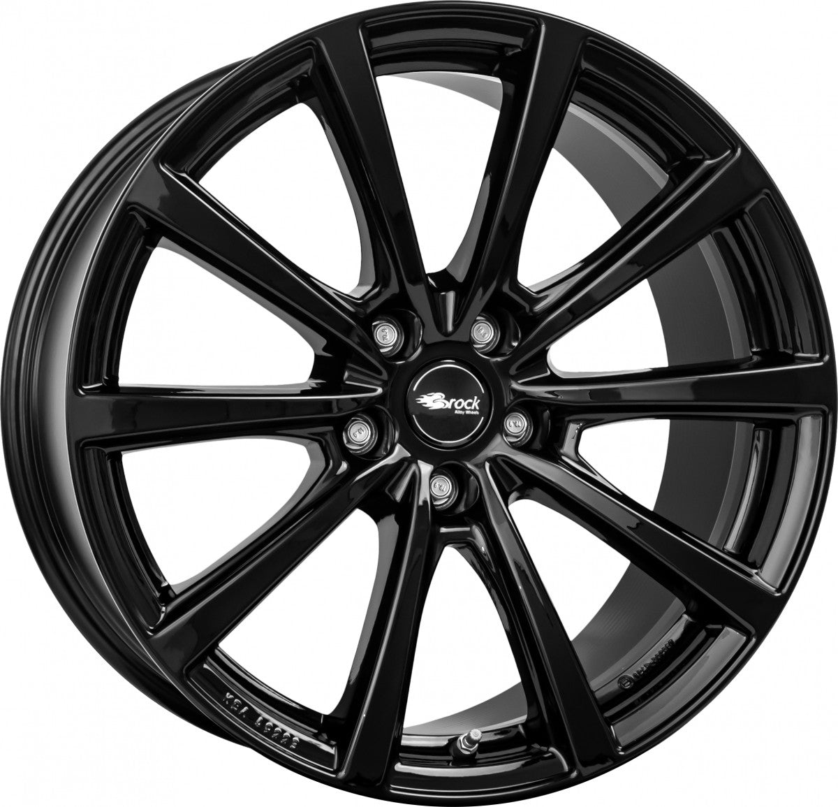 Brock B32 schwarz lackiert 9.5x20 ET45 - LK5/114.3 ML64.1